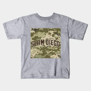 slam diego curve path army pattern Kids T-Shirt